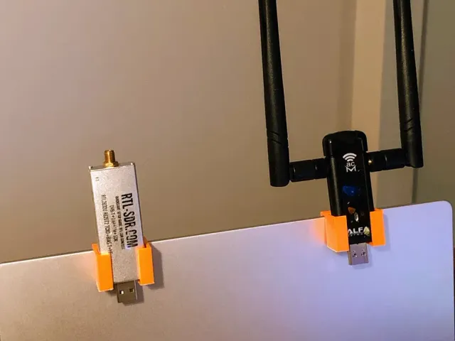 USB Dongle Monitor Clip for WiFi, RTL-SDR, GPS, etc...