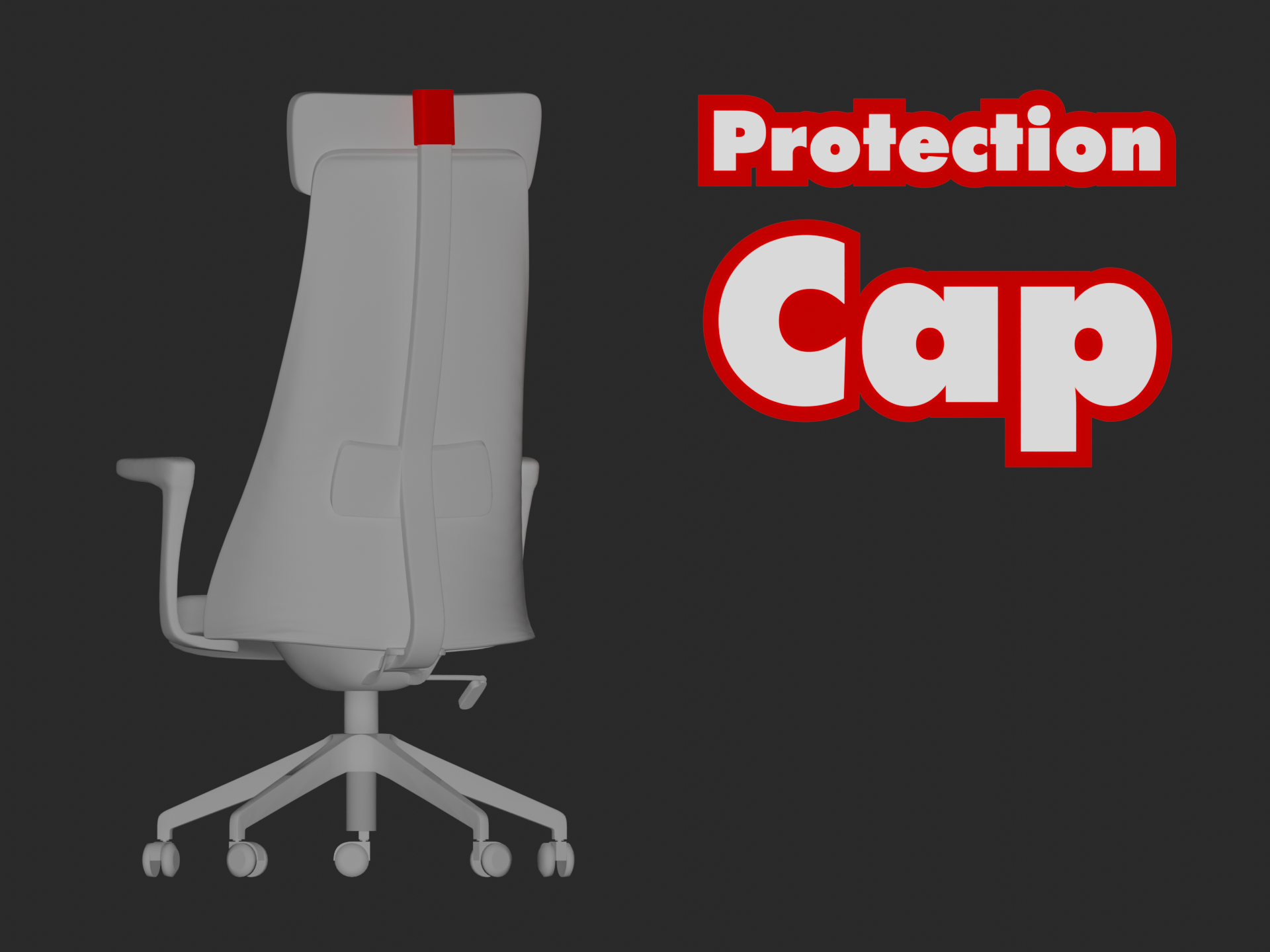 JÄRVFJÄLLET office chair spine protection cap