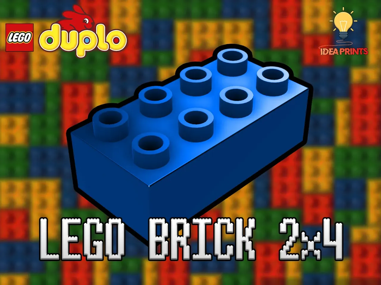 Lego Duplo Brick 2x4 #3011 by Idea Prints, Download free STL model