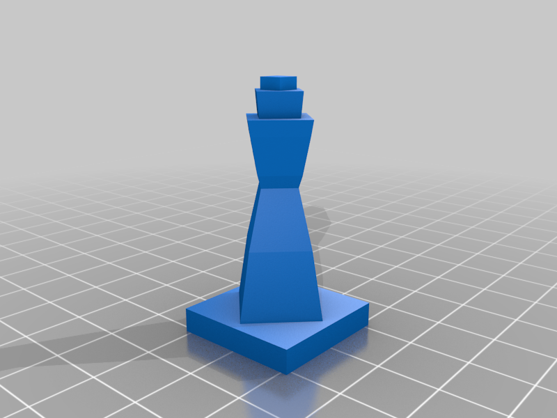 Miniatura 4 do modelo 3D Low-Poly, Easy Print Chess Set