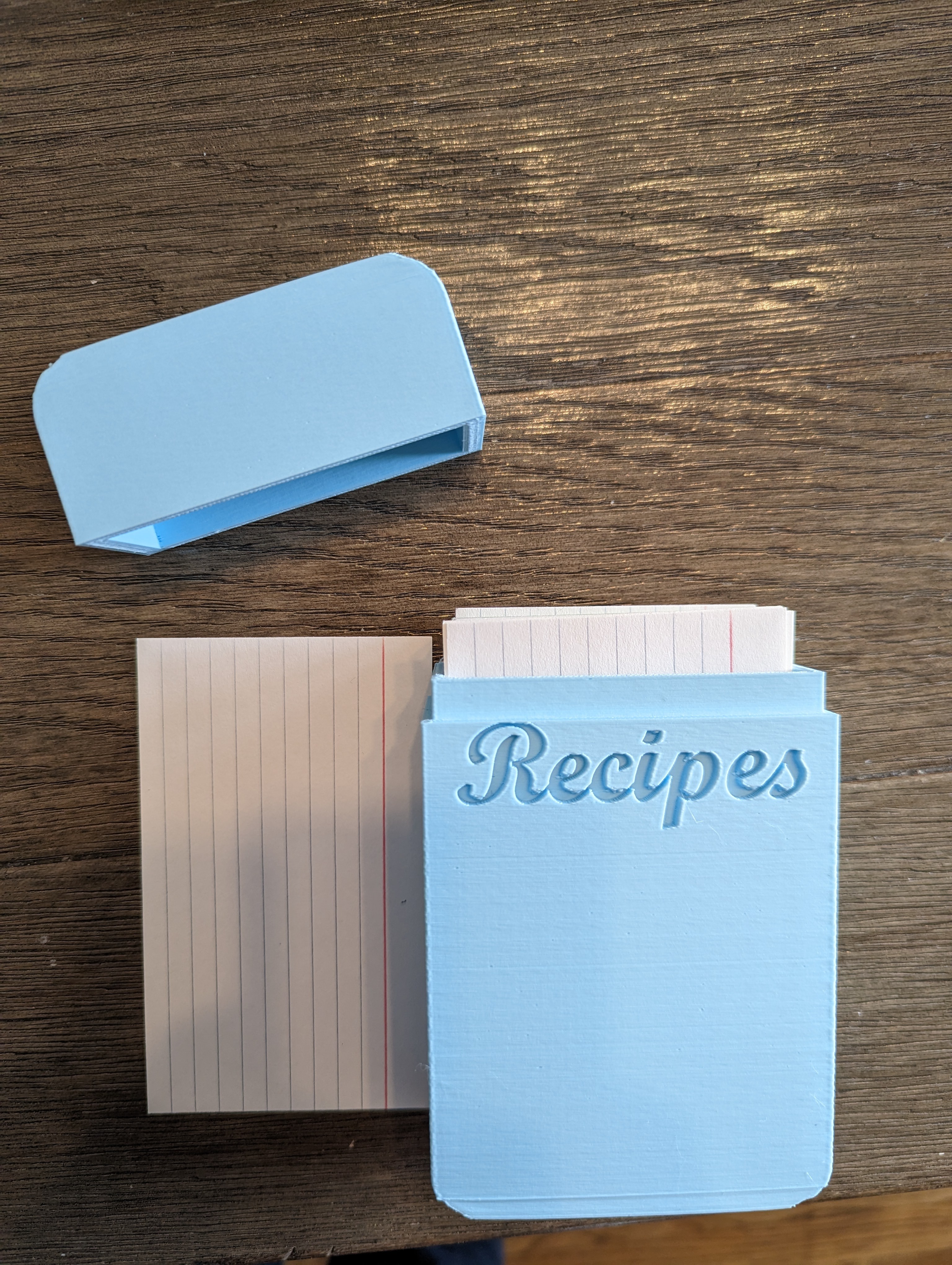 Vertical Recipe Box for 3x5 Notecards