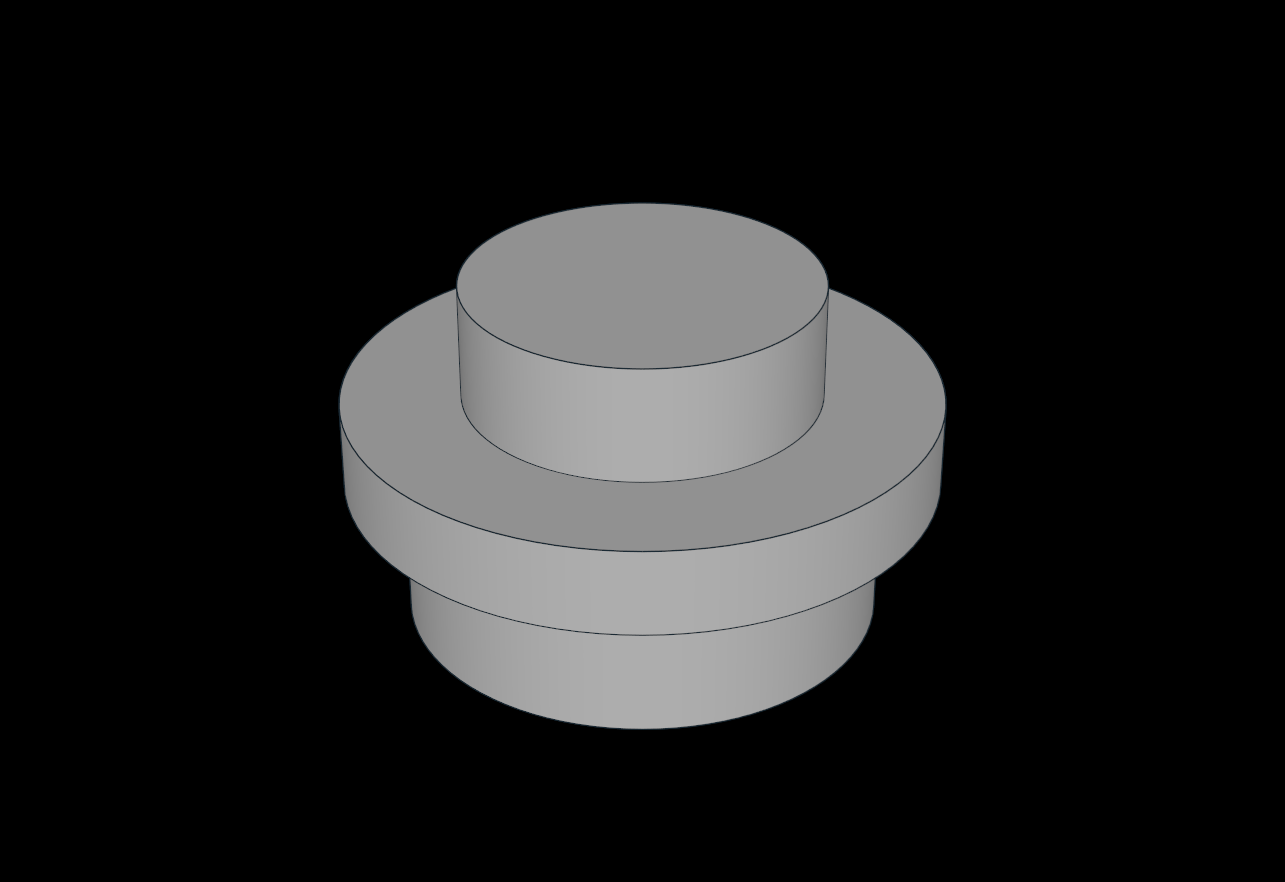 Lego Compatible (4073.dat) Plate  1 x  1 Round
