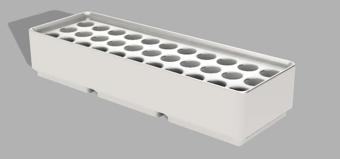 Gridfinity 3x1 Stylo x33 - Diam 0.85 with fusion360 file