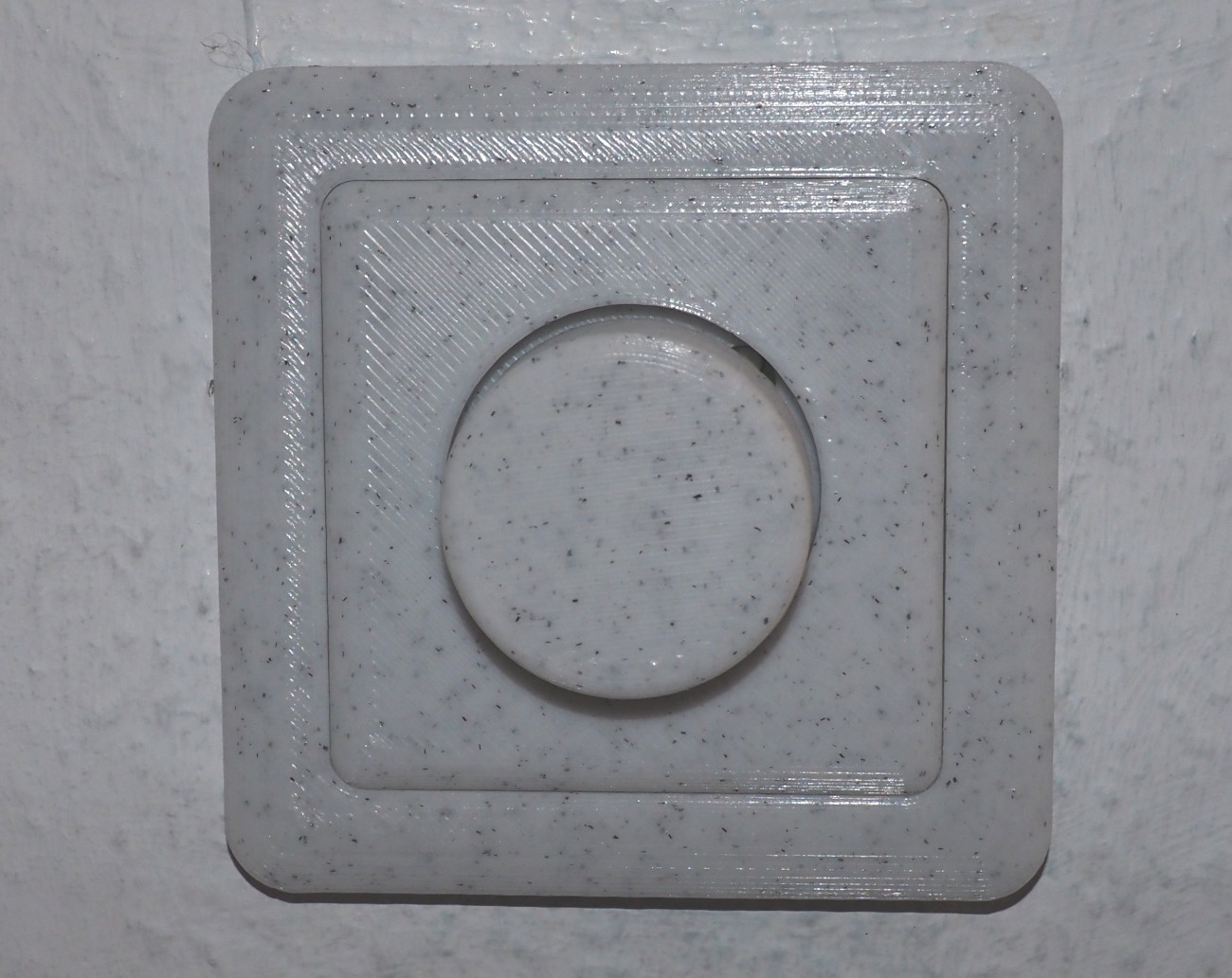Light Dimmer knob, plate and frame - Parametric scad