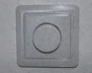 Light Dimmer knob, plate and frame - Parametric scad
