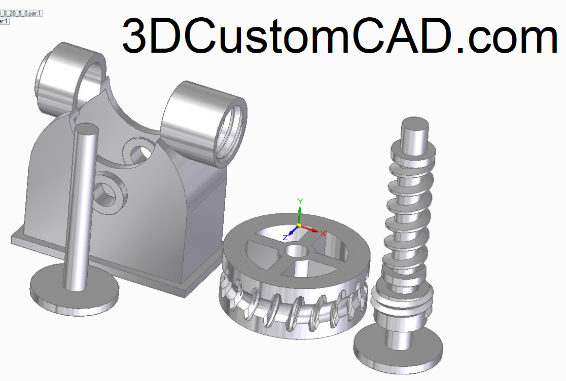 Custom Worm Gear by PeterCustomCAD Download free STL model