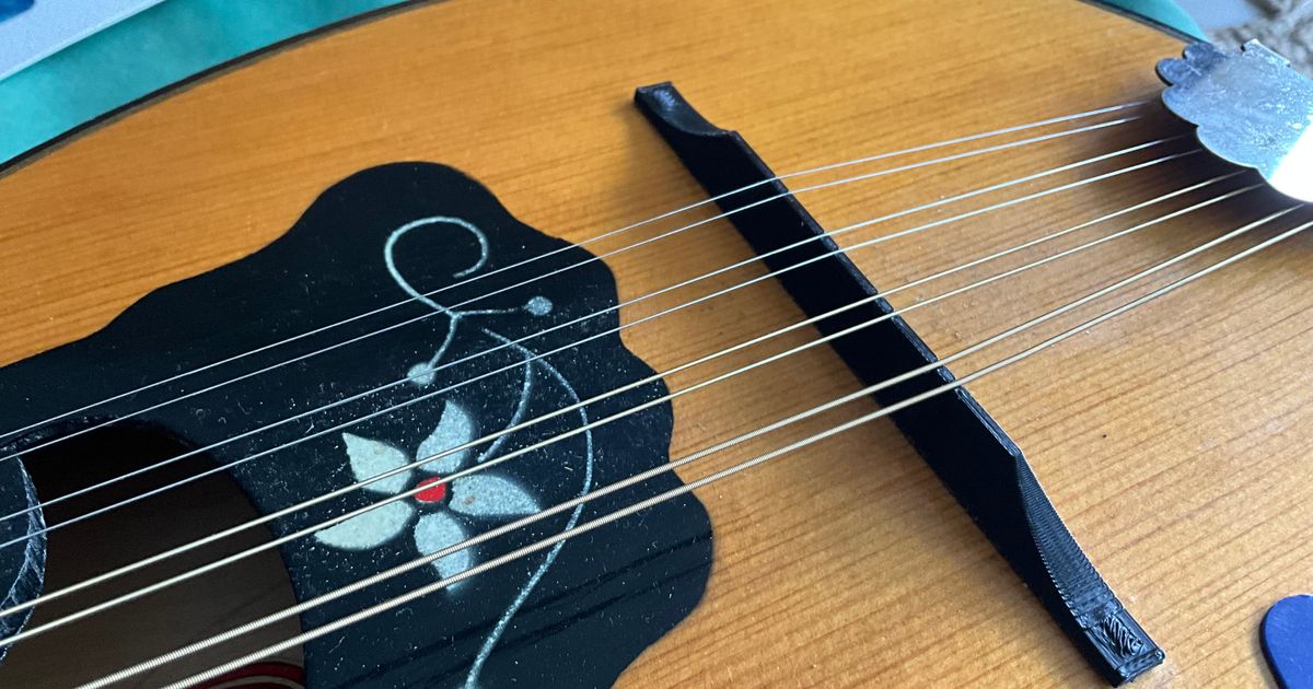 Mandolin bridge (parametric) by Dgadg Download free STL model