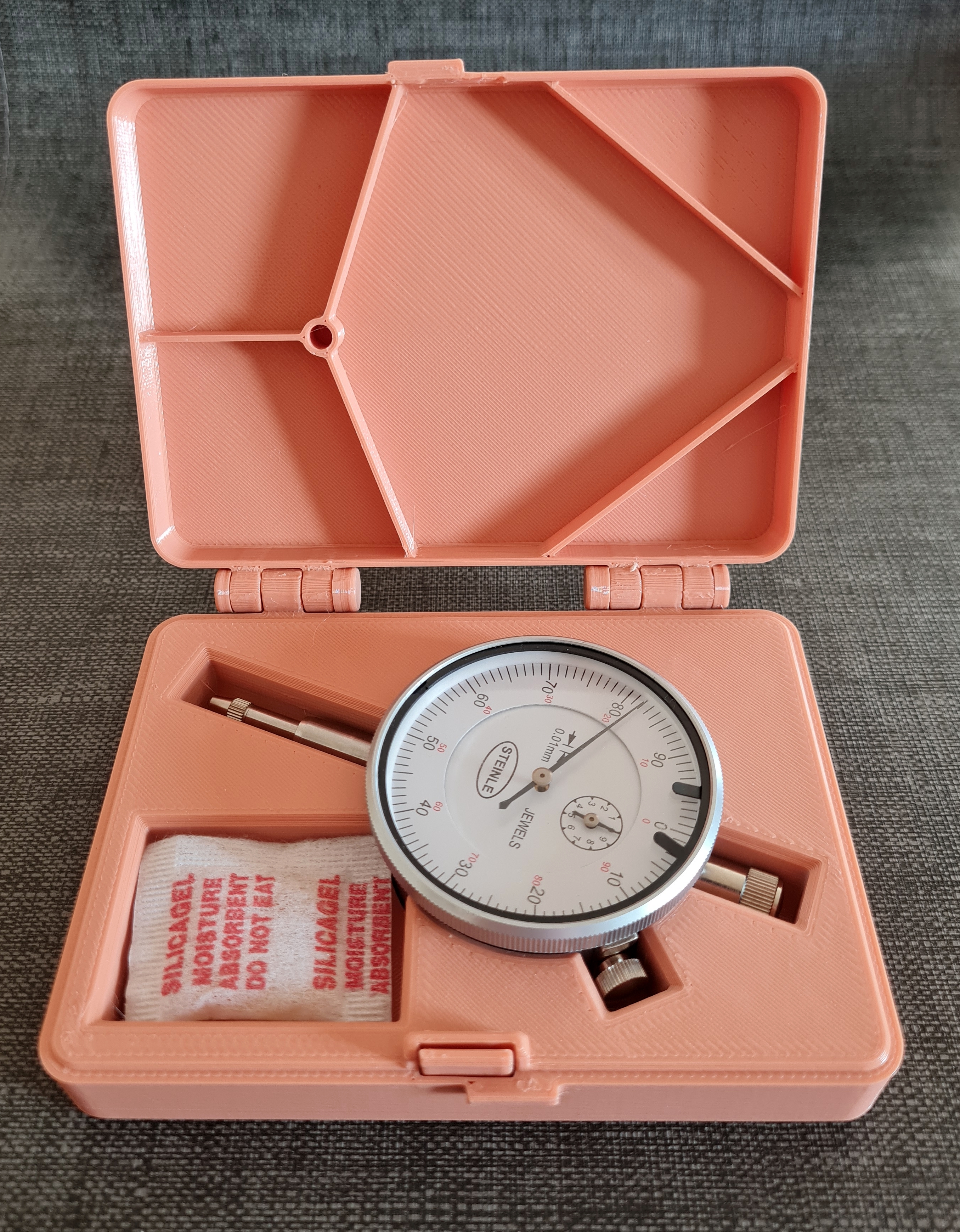 Dial Indicator Box, hinged