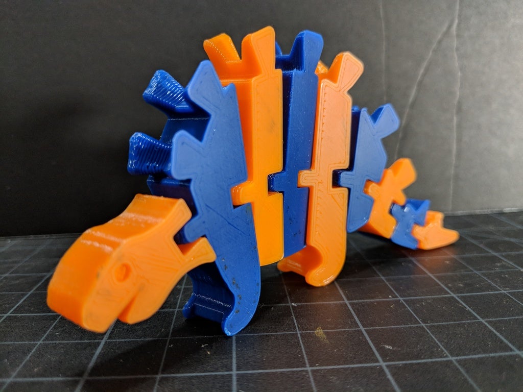 Articulated Stegosaurus / Two Color Print / Dual Extrusion