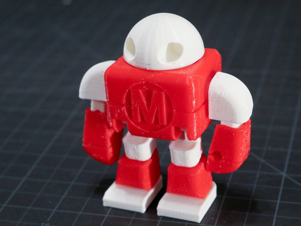 Maker Faire Robot Action Figure / Two Color / Dual Extrusion
