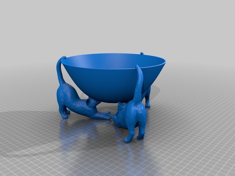 Cat Stretch Candy Bowl by billyd | Download free STL model | Printables.com