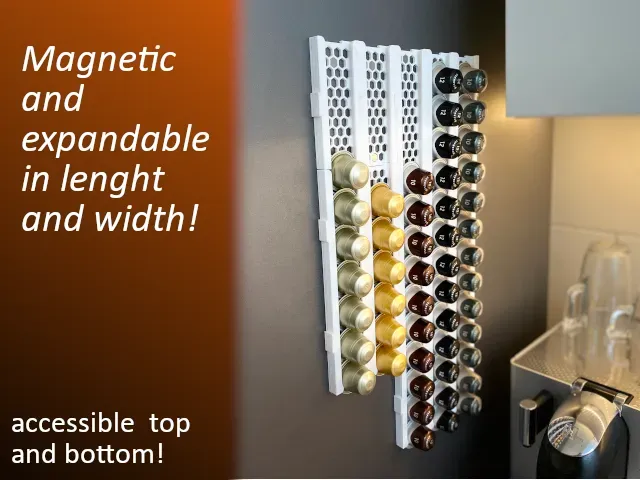 magnetic and expandable Nespresso capsule dispenser
