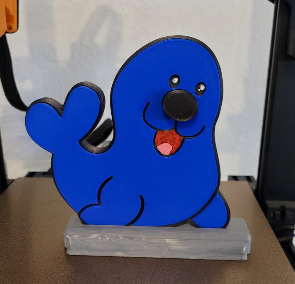 Seal Glasses Holder / Eyeglass Stand by Calvin Download free STL