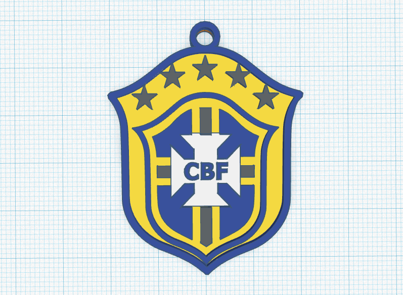 Brazil FIFA Badge Keychain