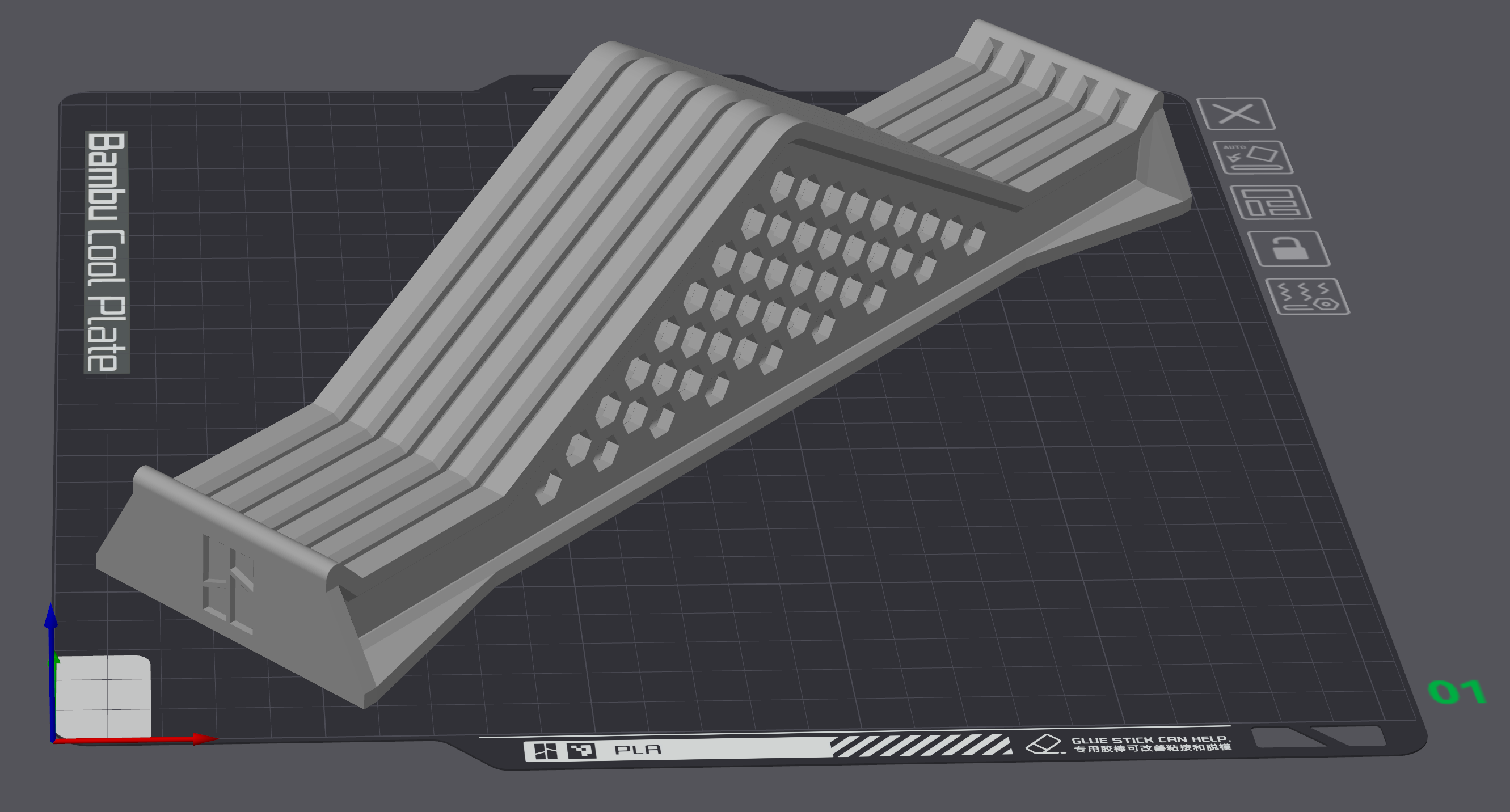 Bambu Lab x 5 Build Plate Holder. With and without hexagon holes by Lou