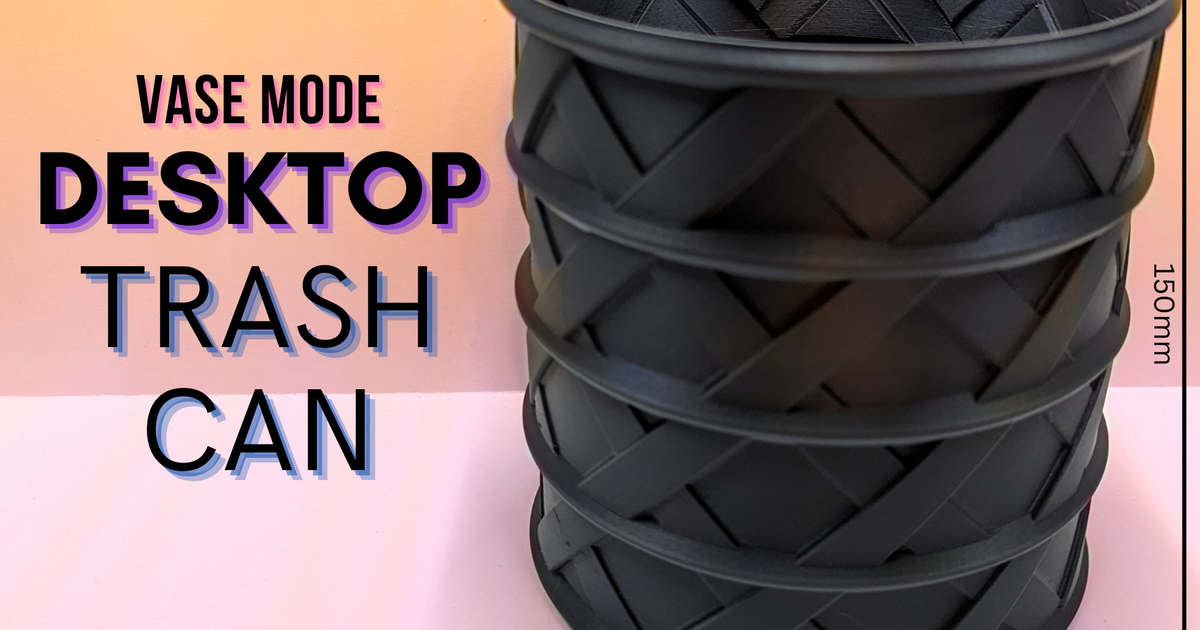 Desktop Trash Can by JamesThePrinter Download free STL model