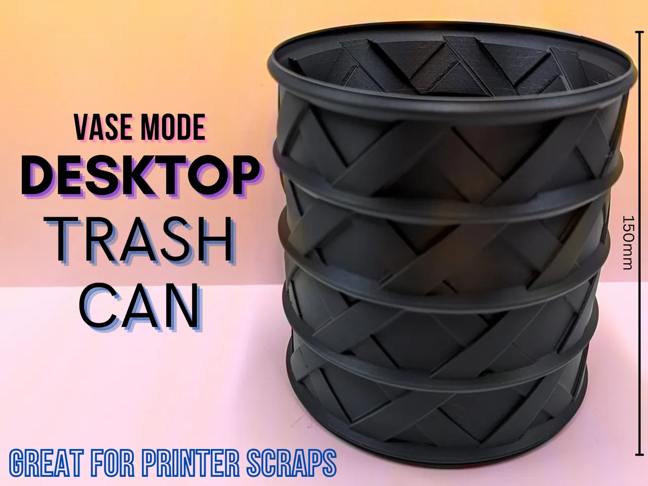 Desktop Trash Can by JamesThePrinter, Download free STL model