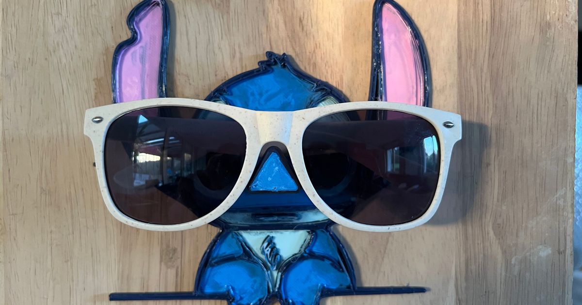 Stitch Wallmount Glasses Holder by Ninomalbinho Download free STL