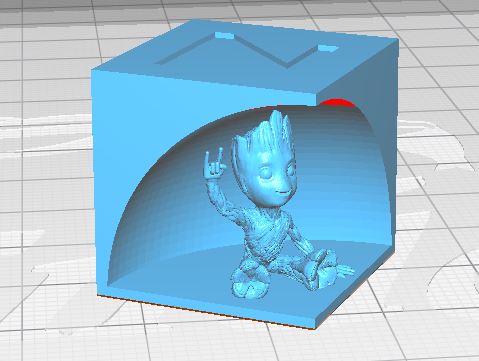 XYZ calibration cube groot