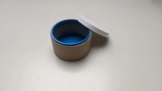 Container with screw cap made from empty reflow spools (reuse idea)