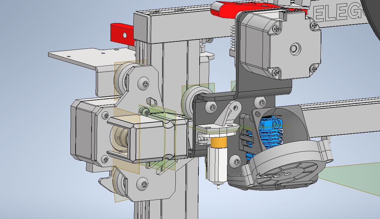 BL Touch mount and X axis limit switch mod for Befenybay Direct Extruder Support Plate on Elegoo Neptune 2