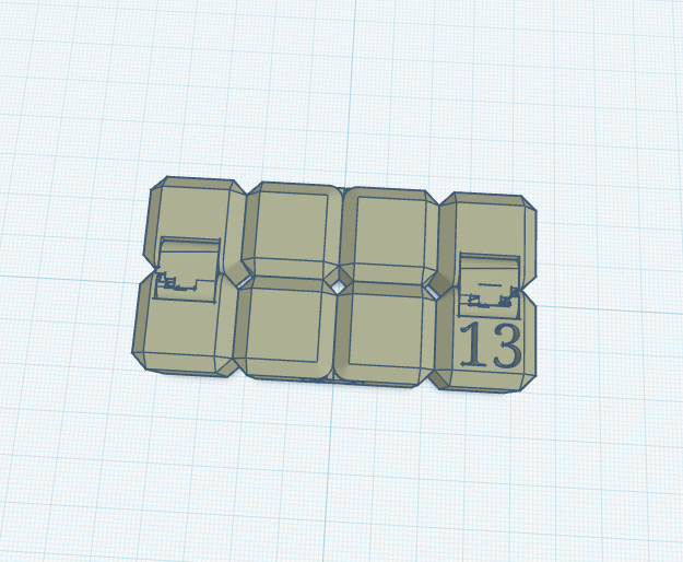 infinity cube with 13 on it