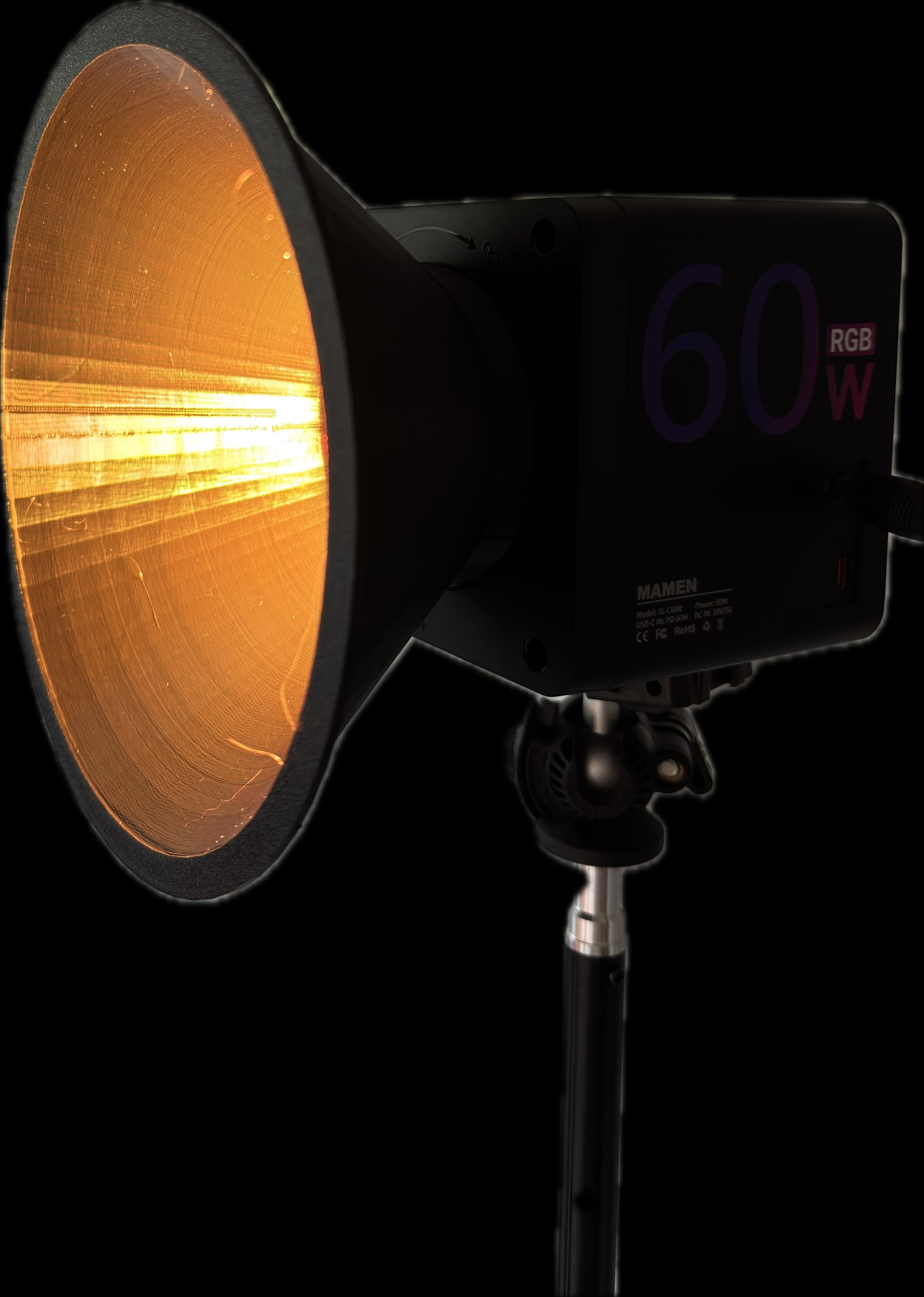 Custom Light Shade Adapter for Mamen SL-C60R (Works with Godox BD-04 & Accessories)