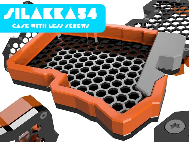 Silakka54 Keyboard Case - With Less Screws* AliExpress PCB Compatible