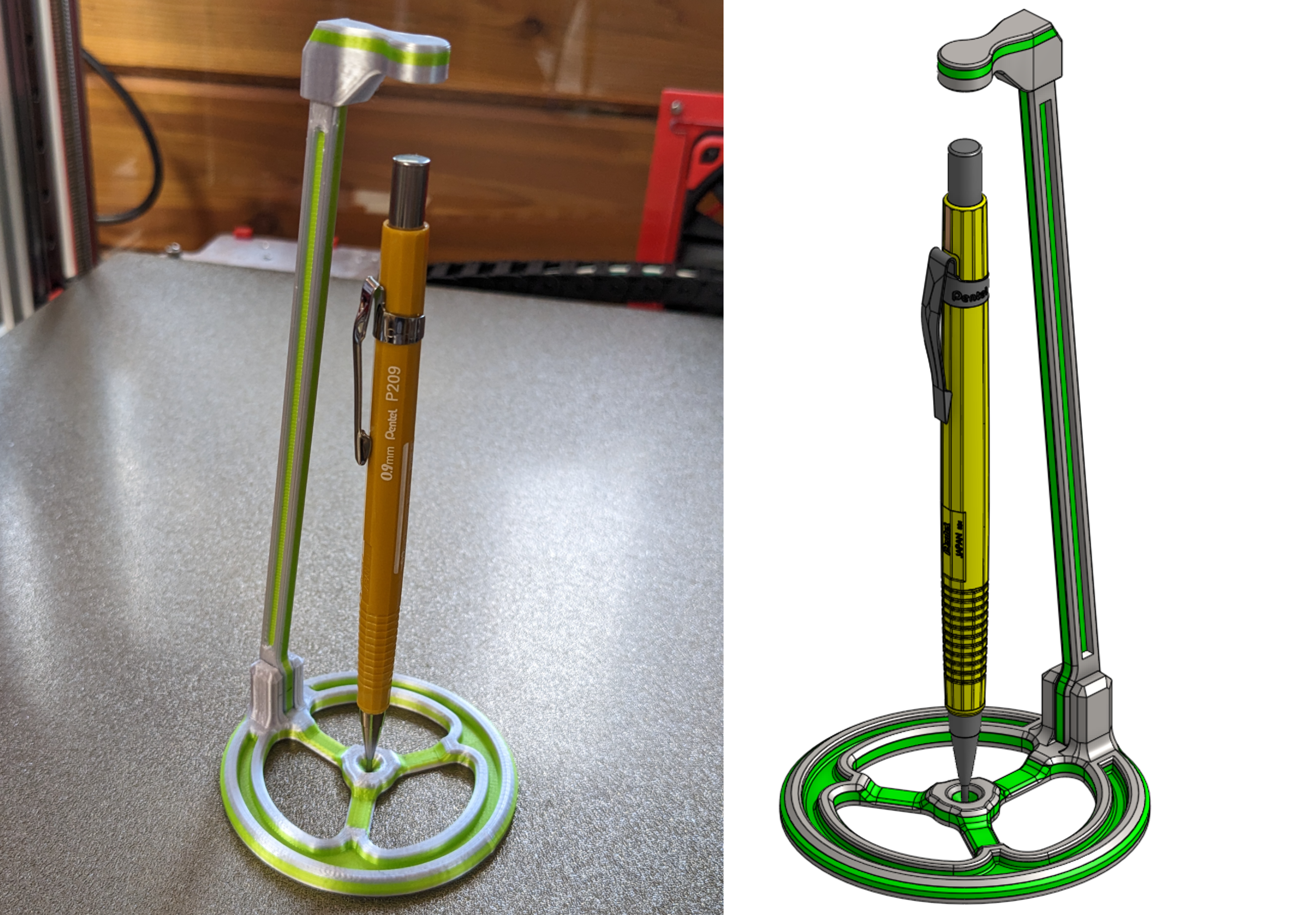 Floating Pentel P209 Pencil Holder