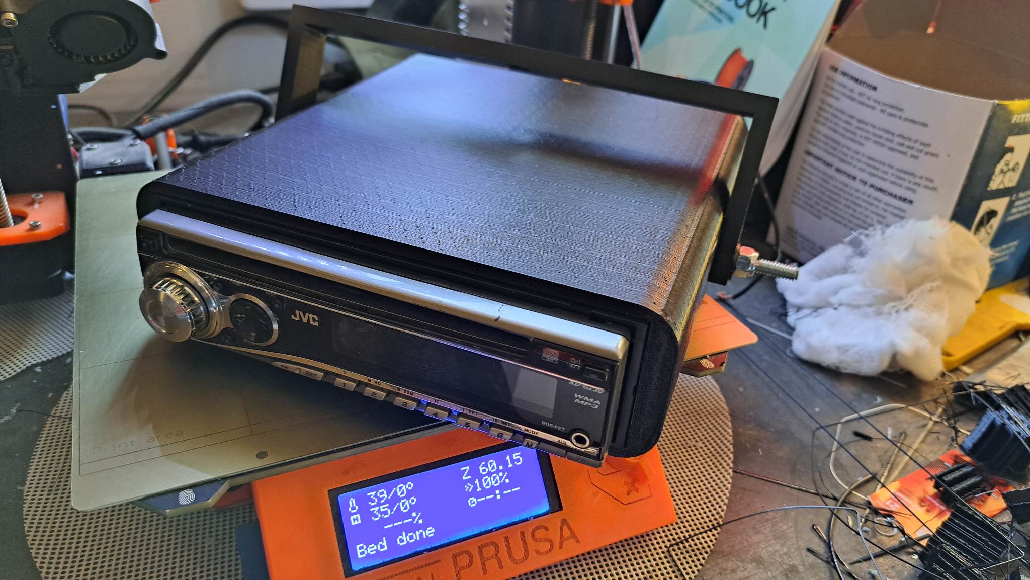 Single Din Radio Mount by Download free STL model