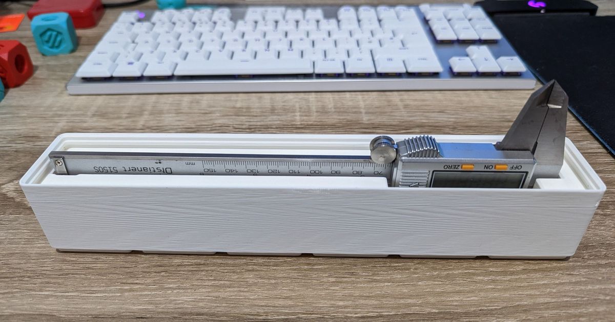 Gridfinity Caliper Box (Remix, Remix) by KarlD89 Download free STL