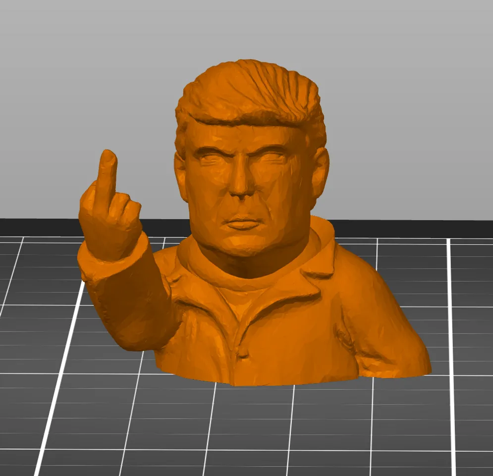 Trump middle finger by bluebear3d download free stl model