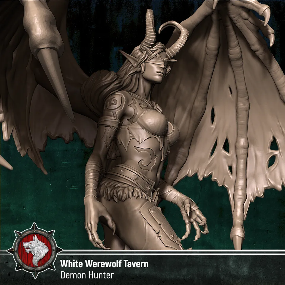 Demon Hunter by White Werewolf Tavern | Download free STL model |  Printables.com, image size:960x960