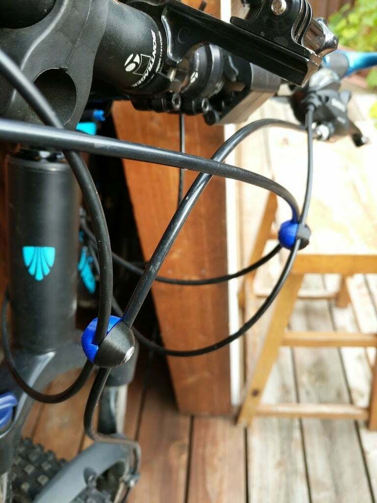 "Bike Ballz" Bicycle Cable Clips by TechJeeper Download free STL