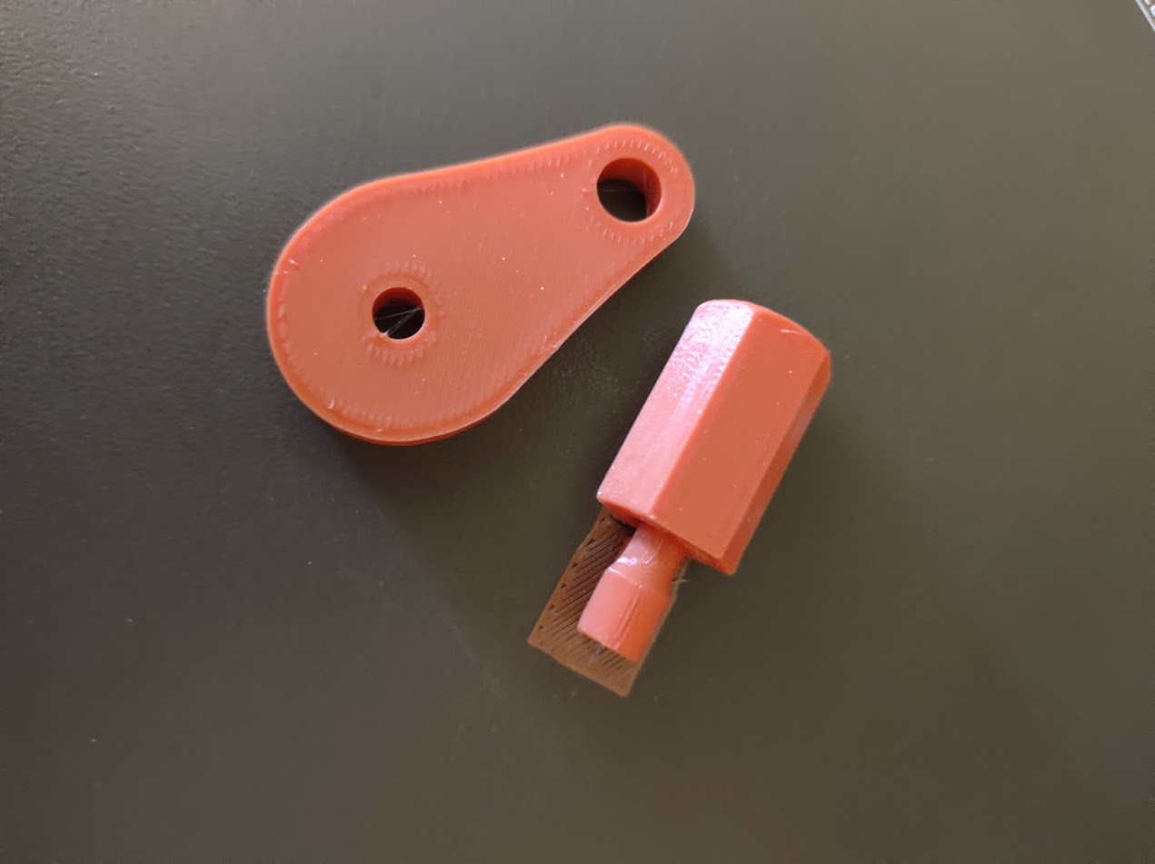 Sturdy high-torque crank handle for PLTW automata and Vex robotics