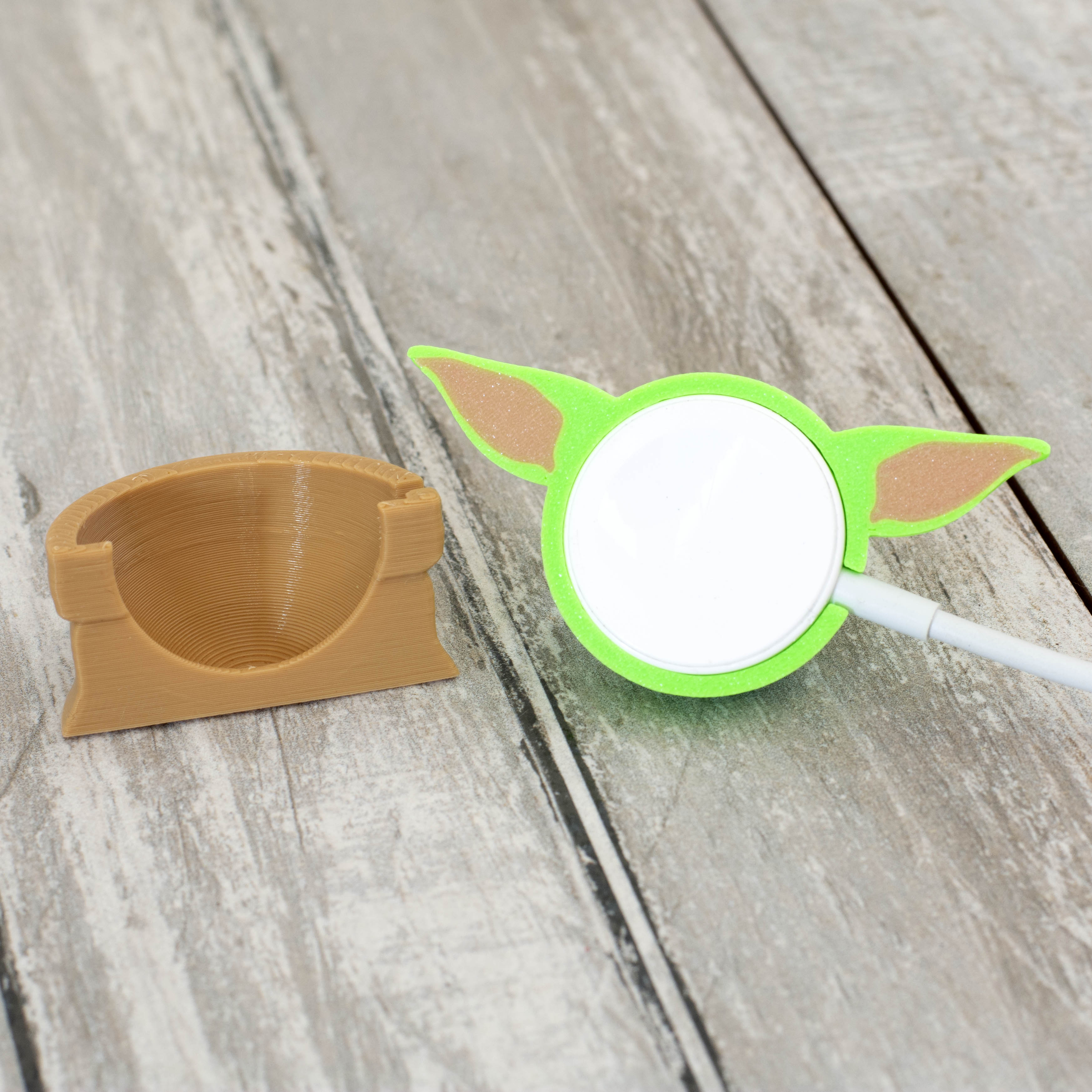 Baby Yoda apple watch charger cover
