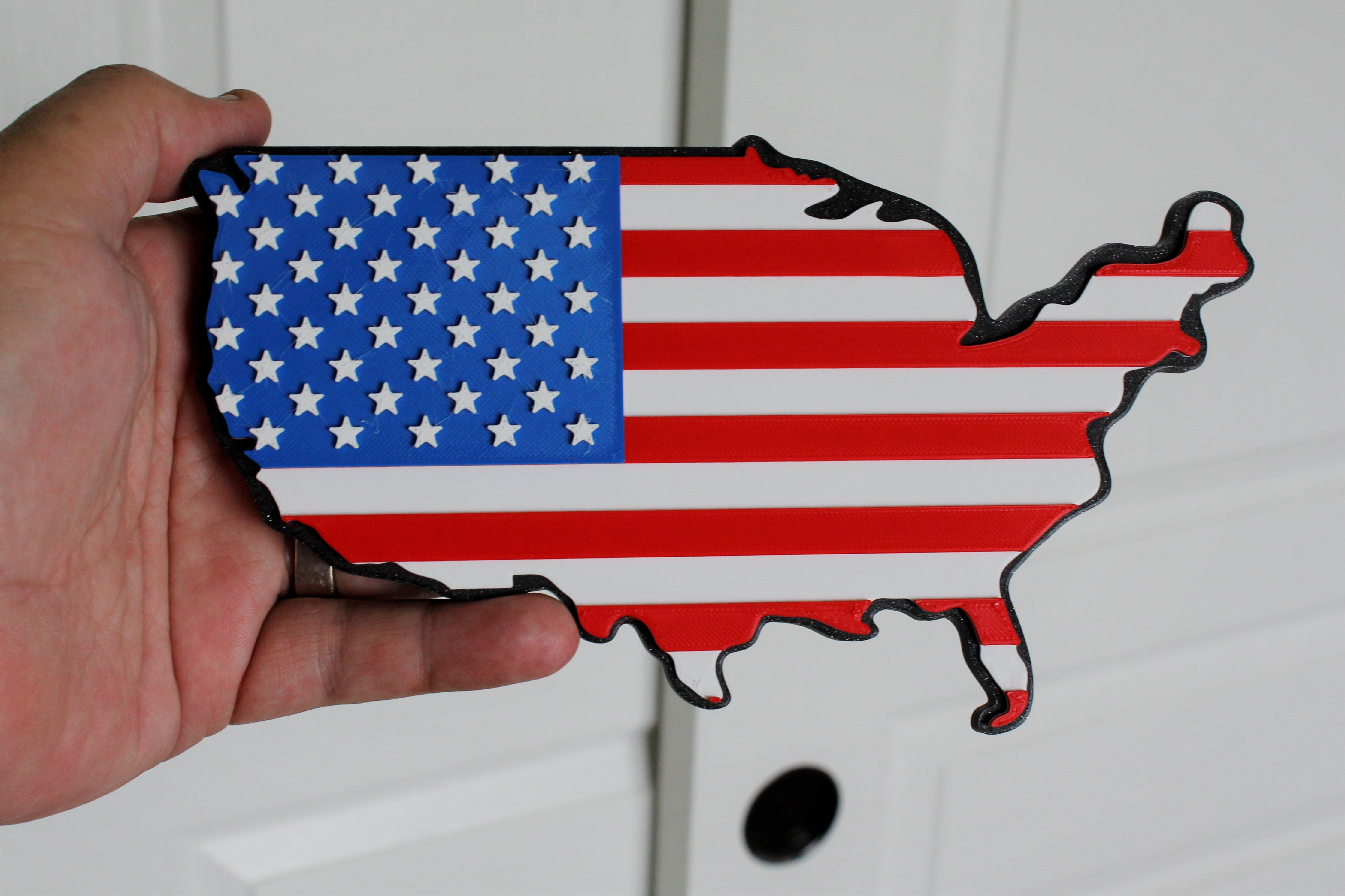 America Shaped Flag