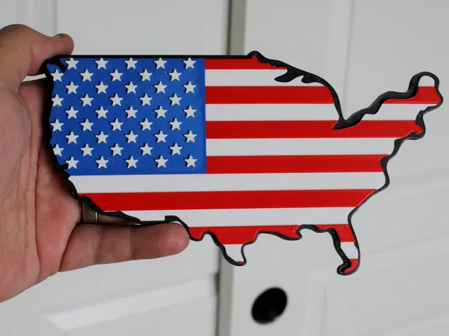 America Shaped Flag