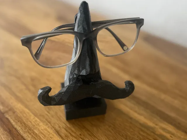 Goggles Nose Stand with Mustache - Low Poly