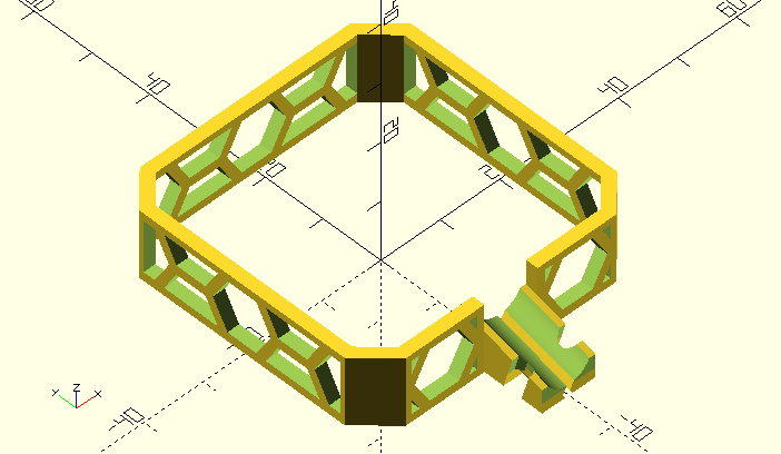 MK3S x-motor cable strain with cooling openings 3D model thumbnail