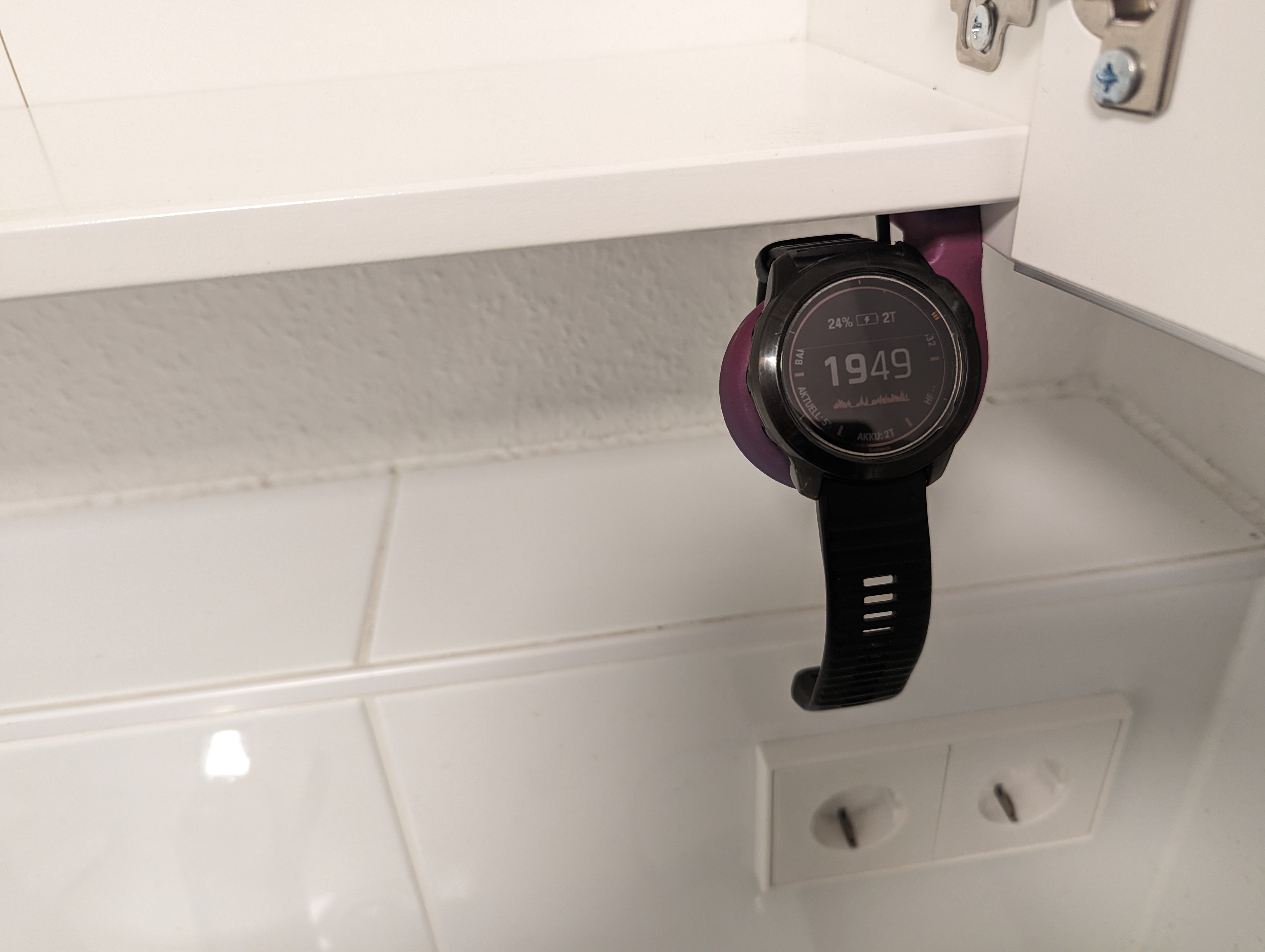 Charching dock for Garmin Fenix 6X pro on IKEA STORJORM