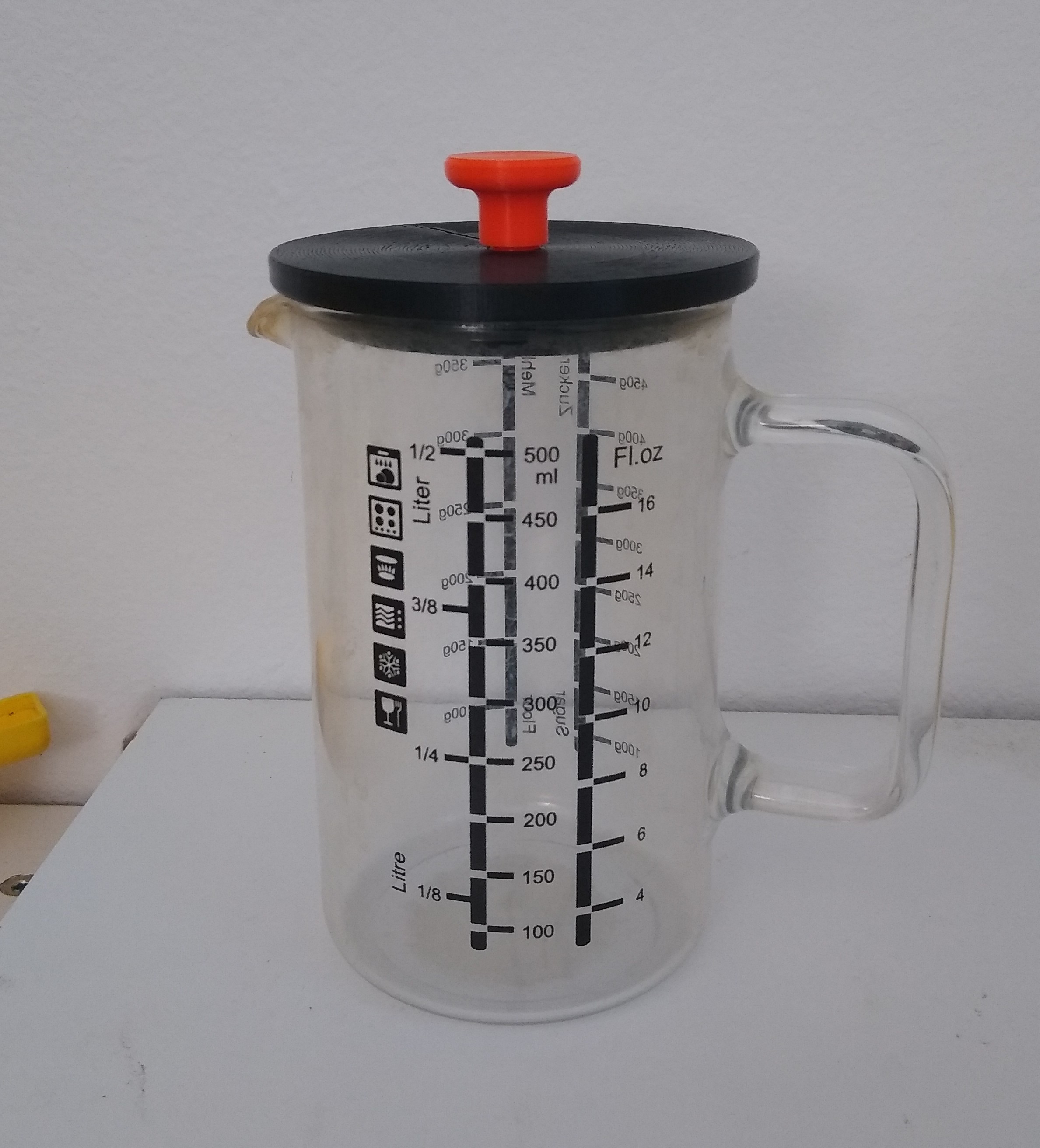 Lid for measuring glass Teapot (FreeCAD, …)