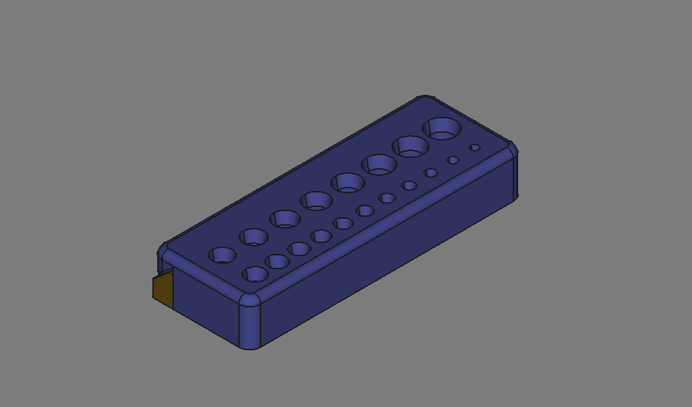 Drill bit holder wall mount 1-10mm in 0,5mm increments