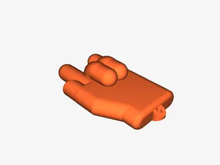 Rocker hand for keychain by Acho3D | Download free STL model ...