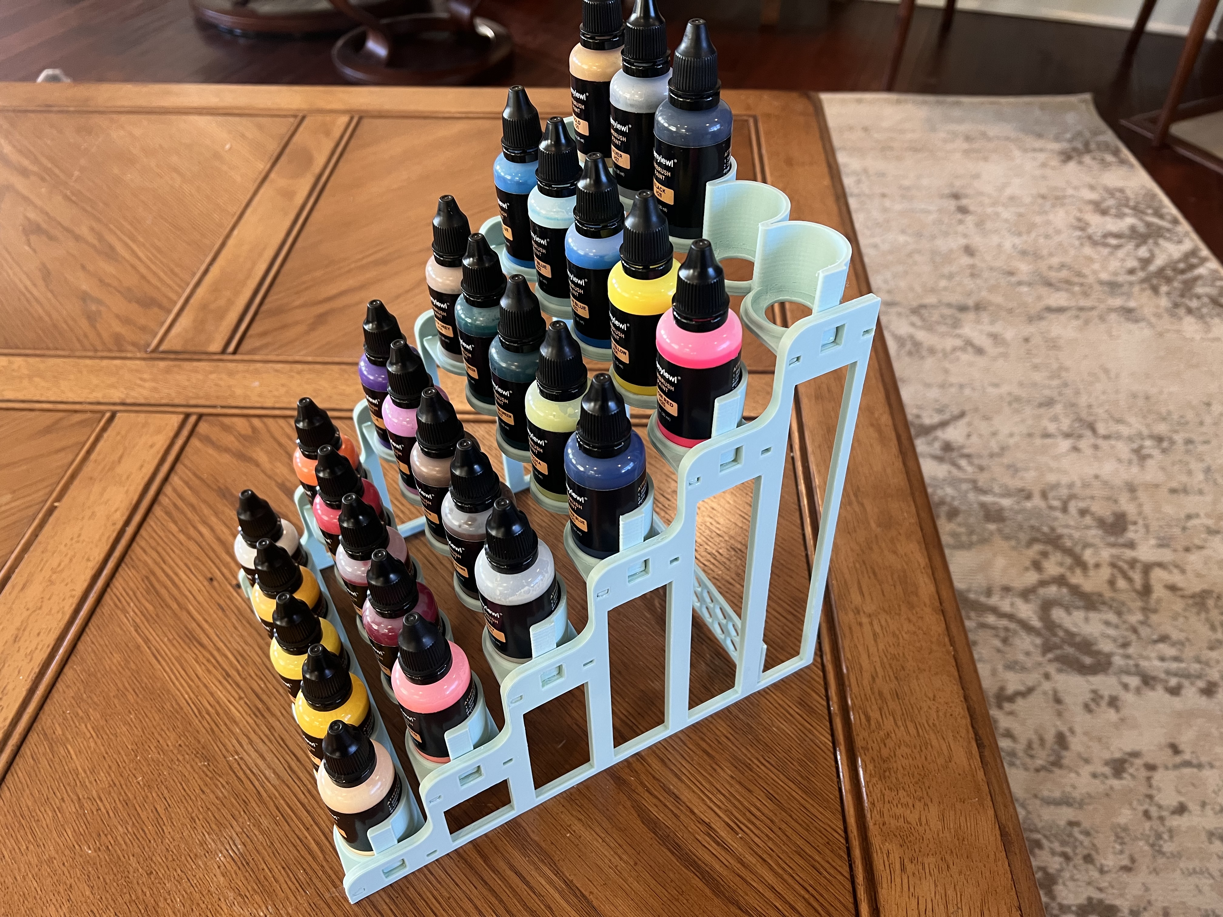 Taller Step Walls for War Gaming Paint Racks