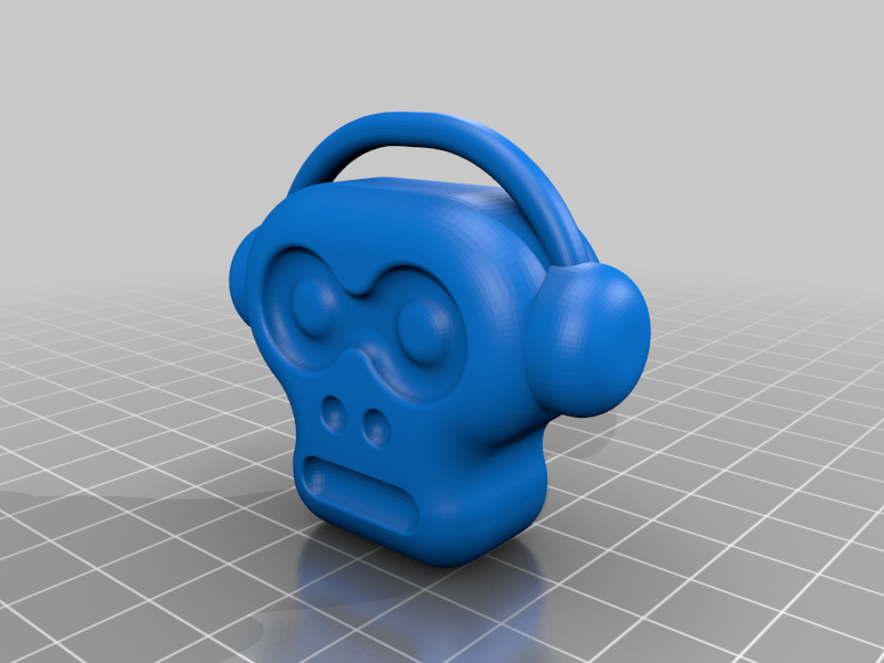 Music monkey for keychain by Acho3D | Download free STL model ...