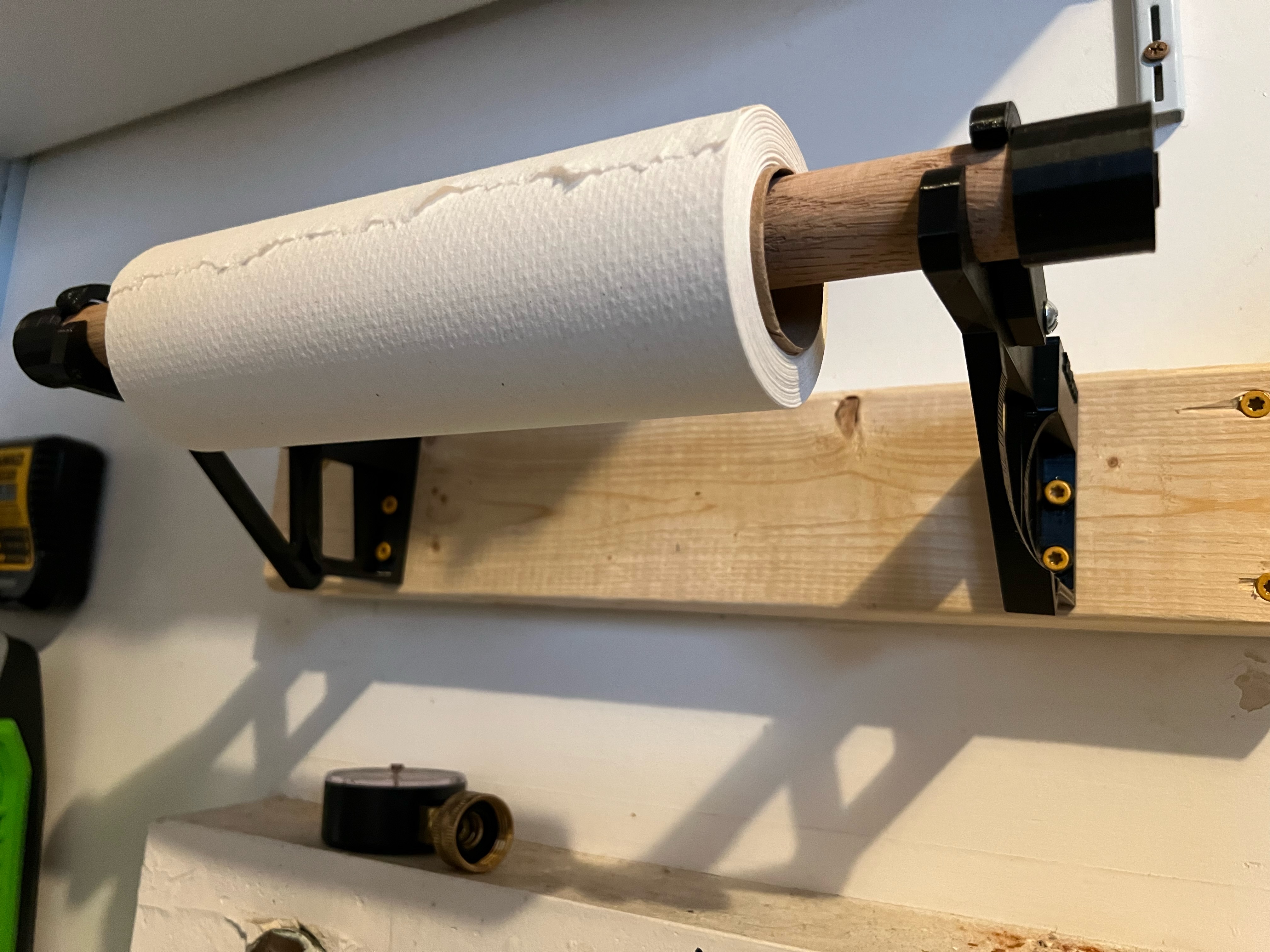 Diy garage discount paper towel holder