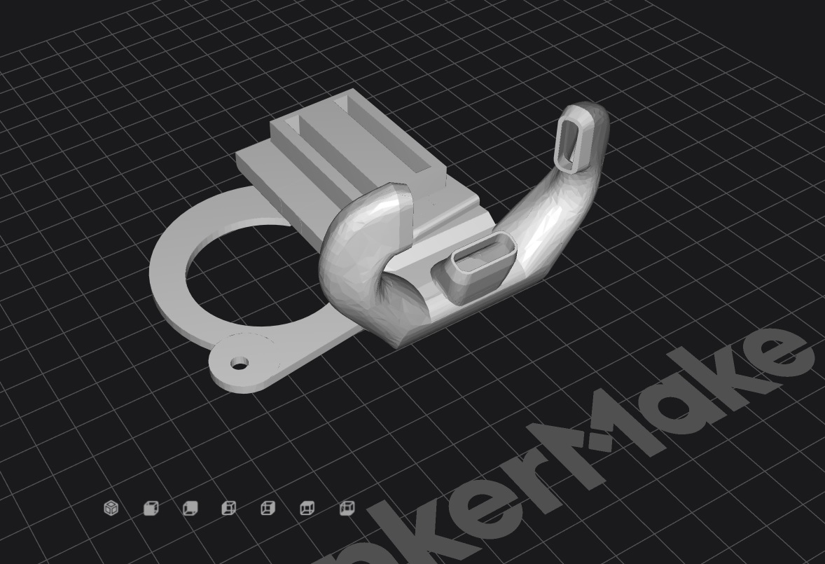AnkerMake M5 5015 Fan Duct and Extruder Case 3D model thumbnail