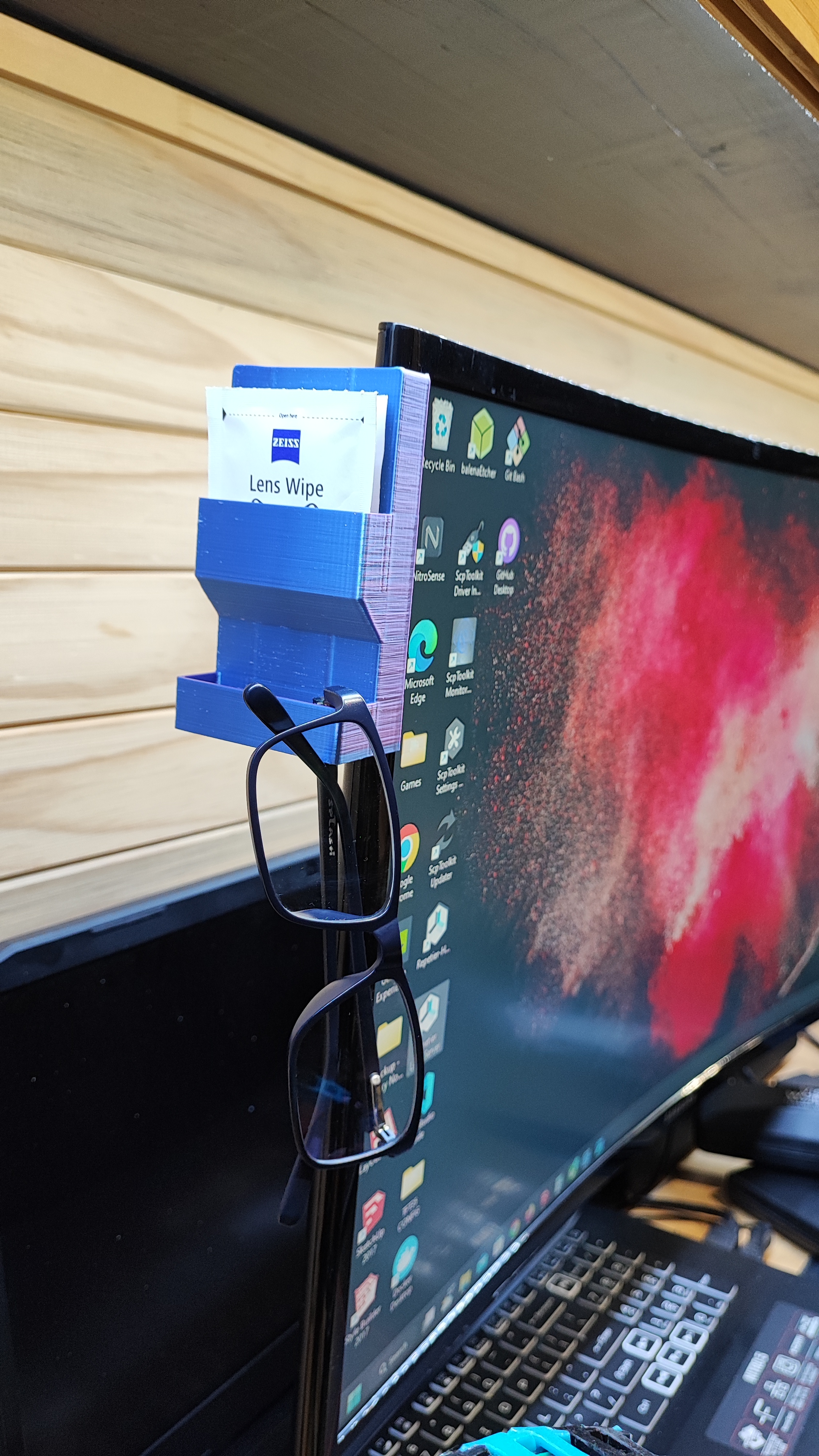 Glasses Holder for Computer Monitor