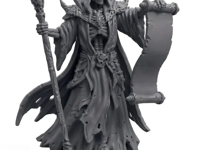 Skeleton Sorcerer Statue
